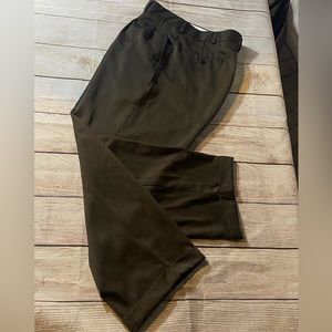 STAFFORD dark grey green dress trouser pants 34